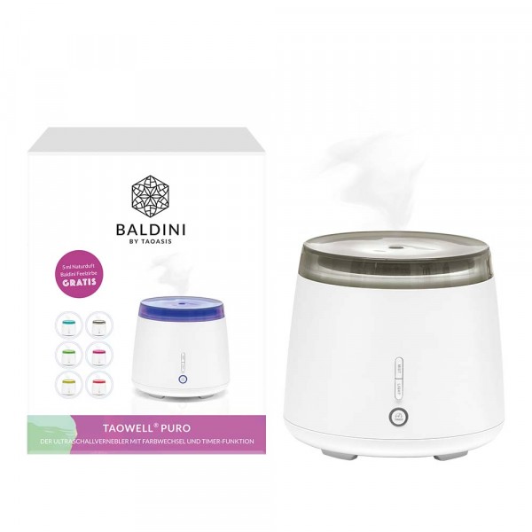 Taowell Puro - Dyfuzor zapachowy do aromaterapii i koloroterapii + 5 ml kompozycji Feelzirbe (Nowość) Taowell Puro - Dyfuzor zapachowy do aromaterapii i koloroterapii + 5 ml kompozycji Feelzirbe (Nowość)